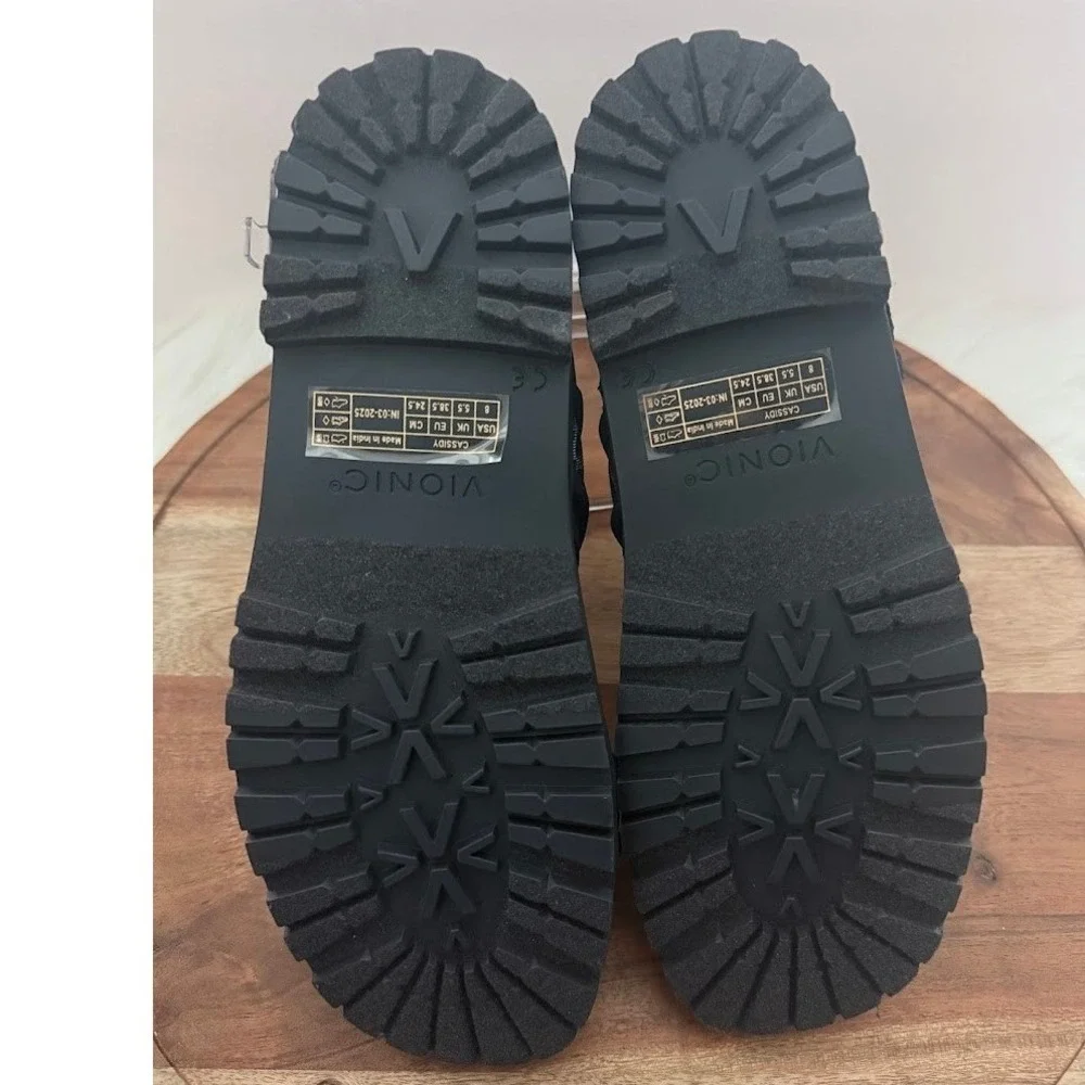 Vionic Cassidy Denim Multi Leopard Print Sandals Womens 8 Orthotic Comfort Blue - Picture 9 of 10